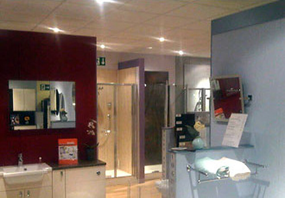 Lit showroom interior from a commercial project